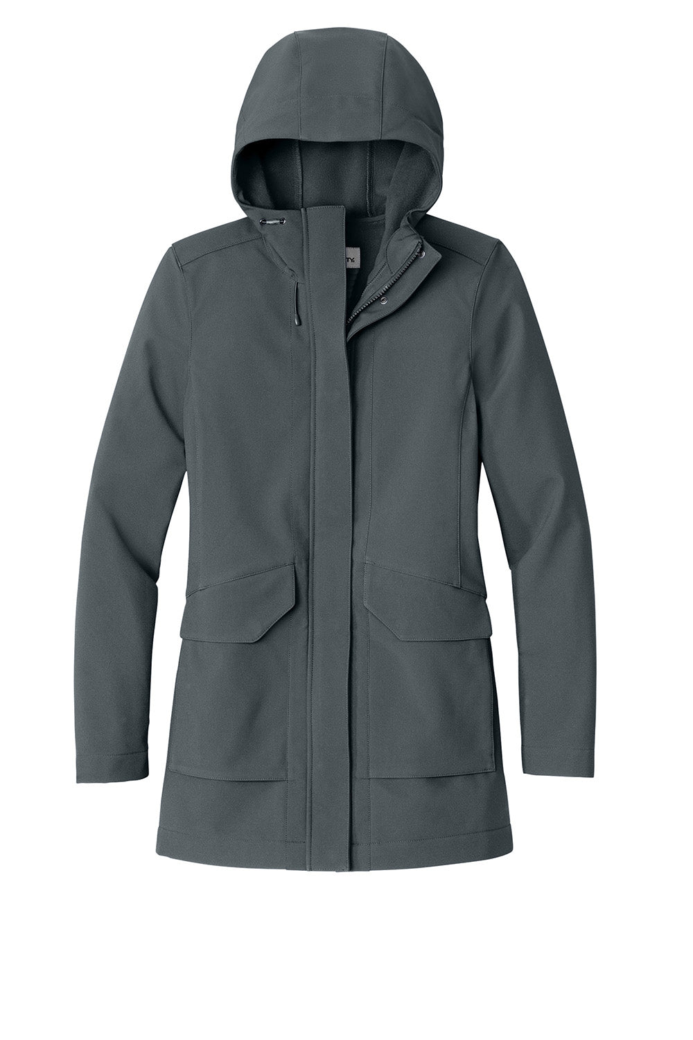 Port Authority L919 Womens Collective Outer Soft Shell Full Zip Hooded Parka Graphite Grey Flat Front