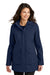 Port Authority L919 Womens Collective Outer Soft Shell Full Zip Hooded Parka River Navy Blue Model Front