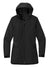 Port Authority L920 Womens Collective Tech Waterproof Full Zip Outer Shell Hooded Jacket Deep Black Flat Front