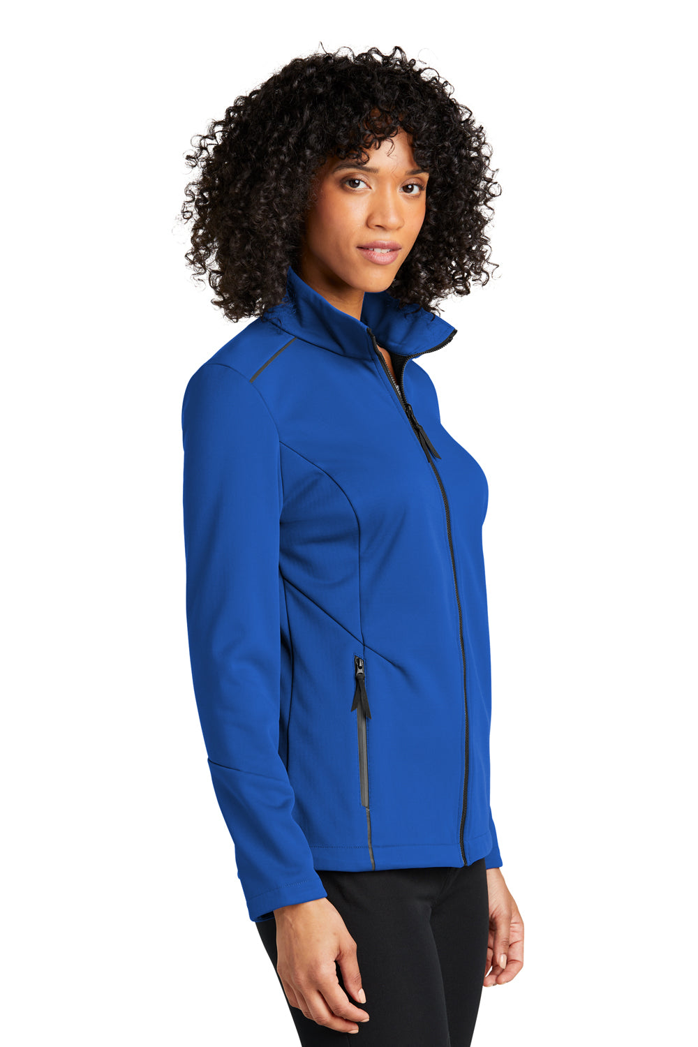 Port Authority L921 Womens Collective Tech Waterproof Full Zip Soft Shell Jacket True Royal Blue Model 3q