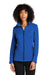 Port Authority L921 Womens Collective Tech Waterproof Full Zip Soft Shell Jacket True Royal Blue Model Front