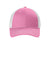 Port Authority LC111 Womens Snapback Ponytail Trucker Hat True Pink/White Flat Front