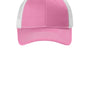 Port Authority Womens Snapback Ponytail Trucker Hat - True Pink/White