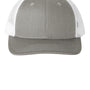 Port Authority Womens Snapback Ponytail Trucker Hat - Heather Grey/White