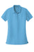 Port Authority LK110 Womens Dry Zone Moisture Wicking Short Sleeve Polo Shirt Carolina Blue Flat Front