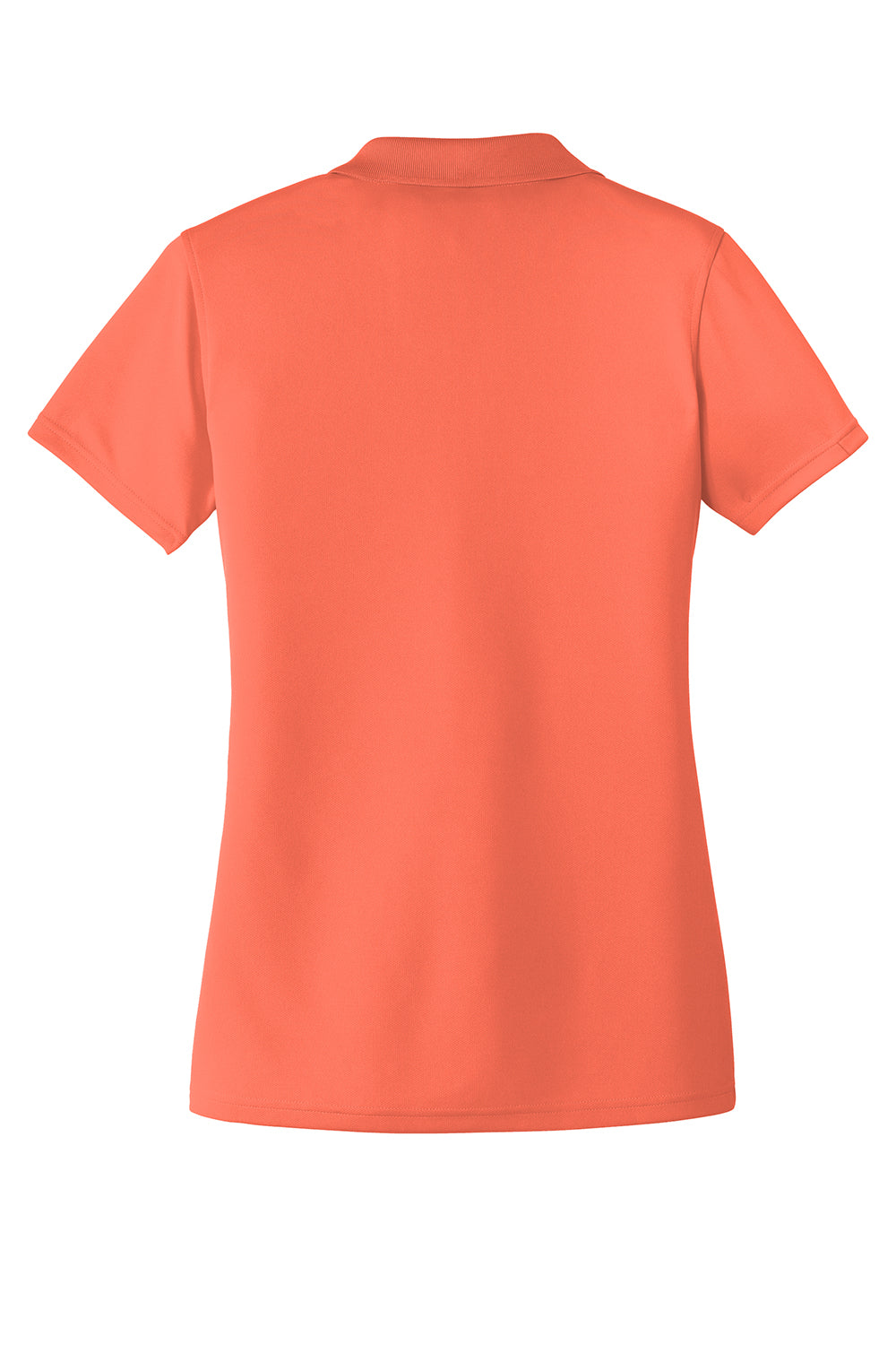 Port Authority LK110 Womens Dry Zone Moisture Wicking Short Sleeve Polo Shirt Coral Splash Flat Back