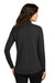 Port Authority LK112 Womens Dry Zone Moisture Wicking Micro Mesh 1/4 Zip Sweatshirt Deep Black Model Back