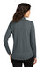 Port Authority LK112 Womens Dry Zone Moisture Wicking Micro Mesh 1/4 Zip Sweatshirt Graphite Grey Model Back