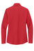 Port Authority LK112 Womens Dry Zone Moisture Wicking Micro Mesh 1/4 Zip Sweatshirt Rich Red Flat Back