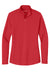 Port Authority LK112 Womens Dry Zone Moisture Wicking Micro Mesh 1/4 Zip Sweatshirt Rich Red Flat Front