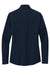 Port Authority LK112 Womens Dry Zone Moisture Wicking Micro Mesh 1/4 Zip Sweatshirt River Navy Blue Flat Back