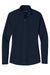 Port Authority LK112 Womens Dry Zone Moisture Wicking Micro Mesh 1/4 Zip Sweatshirt River Navy Blue Flat Front