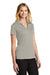 Port Authority LK398 Womens Staff Performance Moisture Wicking Short Sleeve Polo Shirt Silver Grey Model 3q