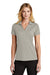 Port Authority LK398 Womens Staff Performance Moisture Wicking Short Sleeve Polo Shirt Silver Grey Model Front