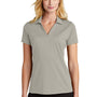 Port Authority Womens Staff Performance Moisture Wicking Short Sleeve Polo Shirt - Silver Grey