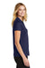 Port Authority LK398 Womens Staff Performance Moisture Wicking Short Sleeve Polo Shirt True Navy Blue Model Side