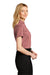 Port Authority LK542 Womens Silk Touch Performance Moisture Wicking Short Sleeve Polo Shirt Heather Garnet Red Model Side