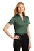 Port Authority LK542 Womens Silk Touch Performance Moisture Wicking Short Sleeve Polo Shirt Heather Green Glen Model 3q