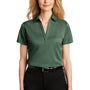 Port Authority Womens Silk Touch Performance Moisture Wicking Short Sleeve Polo Shirt - Heather Green Glen