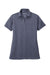 Port Authority LK542 Womens Silk Touch Performance Moisture Wicking Short Sleeve Polo Shirt Heather Navy Blue Flat Front