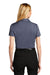 Port Authority LK542 Womens Silk Touch Performance Moisture Wicking Short Sleeve Polo Shirt Heather Navy Blue Model Back