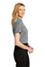 Port Authority LK542 Womens Silk Touch Performance Moisture Wicking Short Sleeve Polo Shirt Heather Shadow Grey Model Side