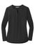 Port Authority LK5432 Womens Concept Jersey Long Sleeve Henley T-Shirt Black Flat Front