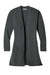 Port Authority LK5434 Womens Concept Long Sleeve Cardigan Sweater w/ Pockets Smoke Grey Flat Front