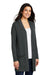 Port Authority LK5434 Womens Concept Long Sleeve Cardigan Sweater w/ Pockets Smoke Grey Model 3q