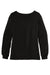 Port Authority LK5600 Womens Luxe Knit Long Sleeve Wide Neck T-Shirt Deep Black Flat Back