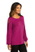 Port Authority LK5600 Womens Luxe Knit Long Sleeve Wide Neck T-Shirt Wild Berry Model 3q