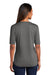 Port Authority LK583 Womens Moisture Wicking Short Sleeve Polo Shirt Black/Thunder Grey Model Back