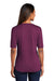 Port Authority LK583 Womens Moisture Wicking Short Sleeve Polo Shirt Violet Purple/Black Model Back