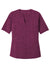 Port Authority LK583 Womens Moisture Wicking Short Sleeve Polo Shirt Violet Purple/Black Flat Front