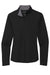 Port Authority LK584 Womens Silk Touch Performance Moisture Wicking 1/4 Zip Sweatshirt Black/Steel Grey Flat Front