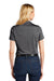 Port Authority LK585 Womens Moisture Wicking Shadow Stripe Short Sleeve Polo Shirt Deep Black Model Back