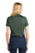 Port Authority LK585 Womens Moisture Wicking Shadow Stripe Short Sleeve Polo Shirt Deep Forest Green Model Back