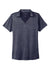 Port Authority LK585 Womens Moisture Wicking Shadow Stripe Short Sleeve Polo Shirt River Navy Blue Flat Front