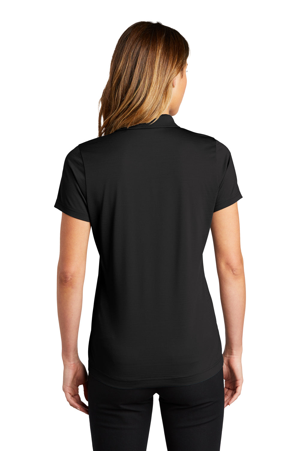 Port Authority LK587 Womens Eclipse Moisture Wicking Short Sleeve Polo Shirt Deep Black Model Back