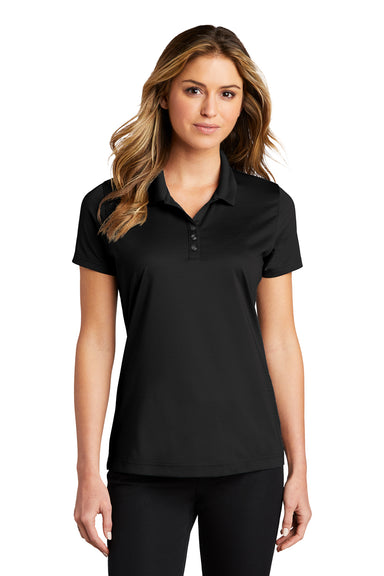 Port Authority LK587 Womens Eclipse Moisture Wicking Short Sleeve Polo Shirt Deep Black Model Front