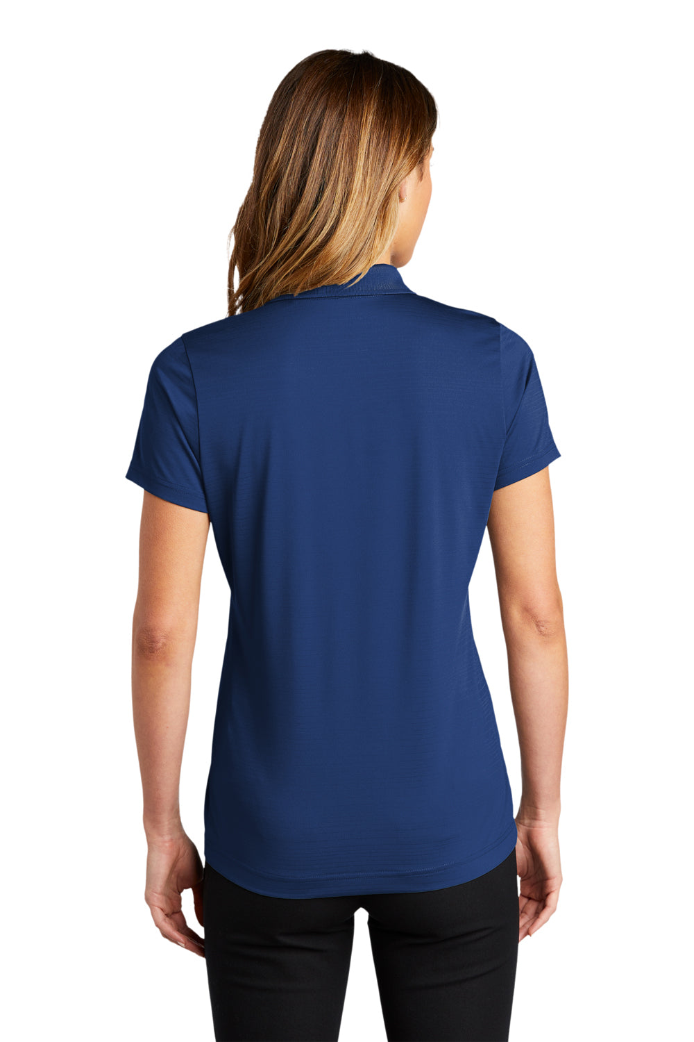 Port Authority LK587 Womens Eclipse Moisture Wicking Short Sleeve Polo Shirt Estate Blue Model Back