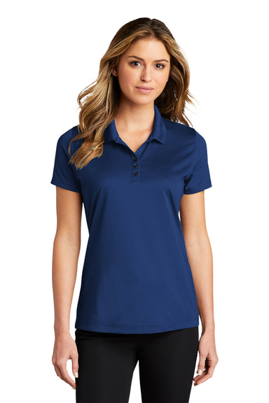 Port Authority LK587 Womens Eclipse Moisture Wicking Short Sleeve Polo Shirt Estate Blue Model Front