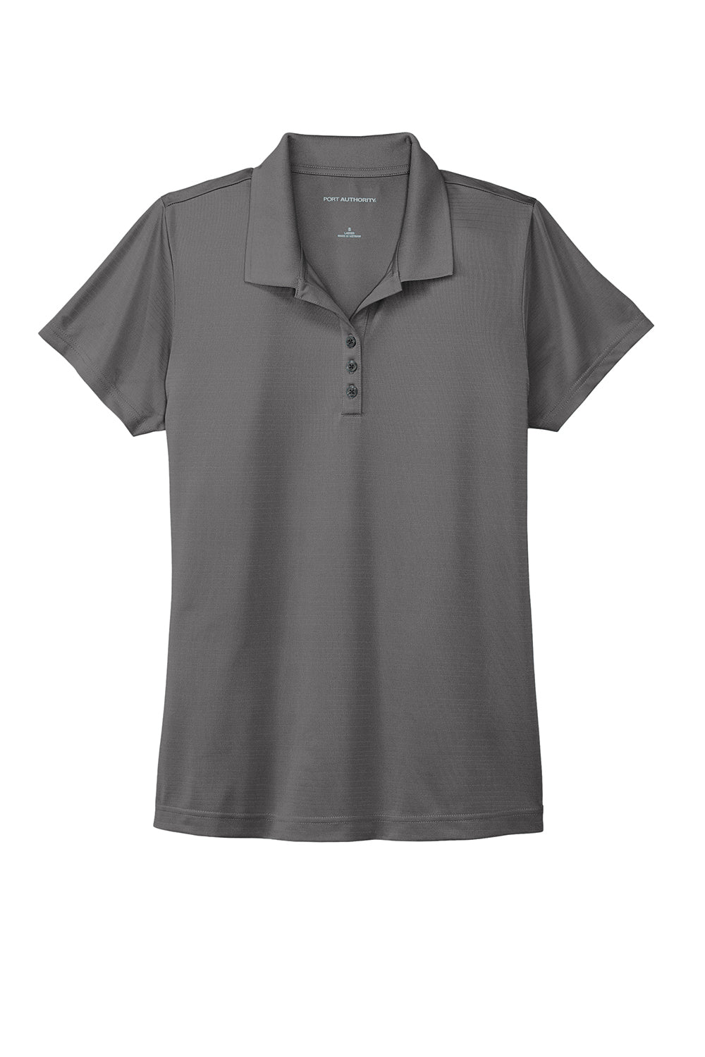 Port Authority LK587 Womens Eclipse Moisture Wicking Short Sleeve Polo Shirt Shadow Grey Flat Front