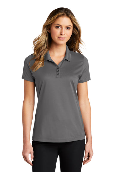 Port Authority LK587 Womens Eclipse Moisture Wicking Short Sleeve Polo Shirt Shadow Grey Model Front