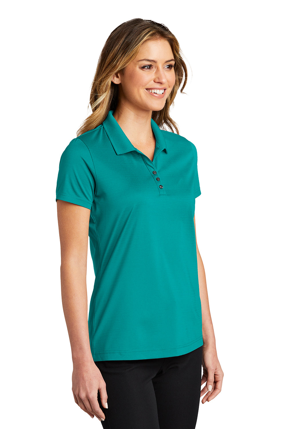 Port Authority LK587 Womens Eclipse Moisture Wicking Short Sleeve Polo Shirt Tropic Blue Model 3q