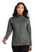 Port Authority LK595 Womens Accord Stretch Moisture Wicking Fleece Full Zip Jacket Pewter Grey Model Front