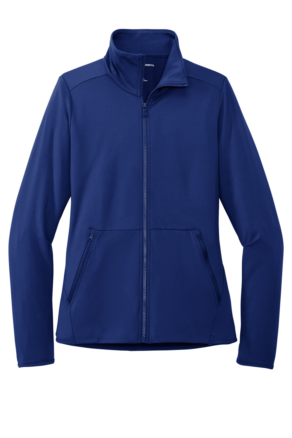 Port Authority LK595 Womens Accord Stretch Moisture Wicking Fleece Full Zip Jacket Royal Blue Flat Front