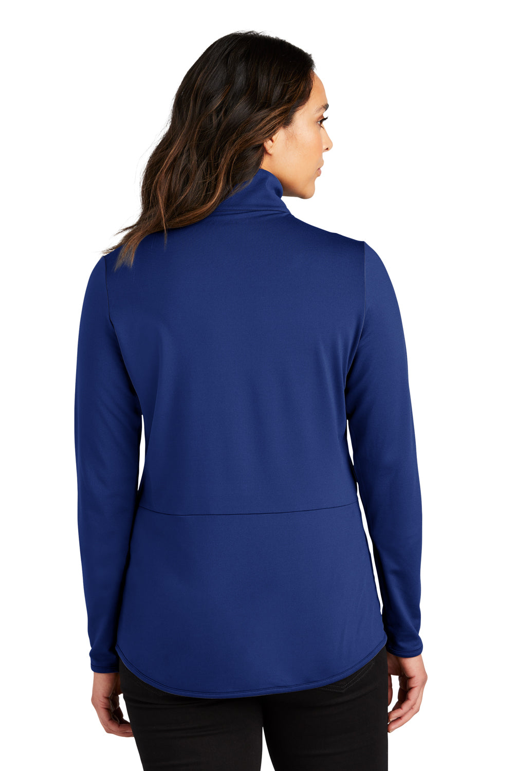 Port Authority LK595 Womens Accord Stretch Moisture Wicking Fleece Full Zip Jacket Royal Blue Model Back