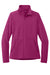 Port Authority LK595 Womens Accord Stretch Moisture Wicking Fleece Full Zip Jacket Wine Flat Front