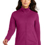 Port Authority Womens Accord Stretch Moisture Wicking Fleece Full Zip Jacket - Wine